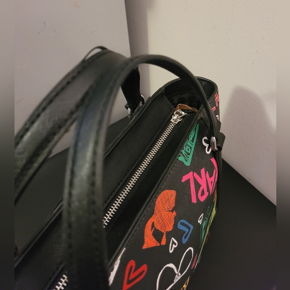 Karl Lagerfeld Adele Paris graffiti satchel - Picture 10 of 10